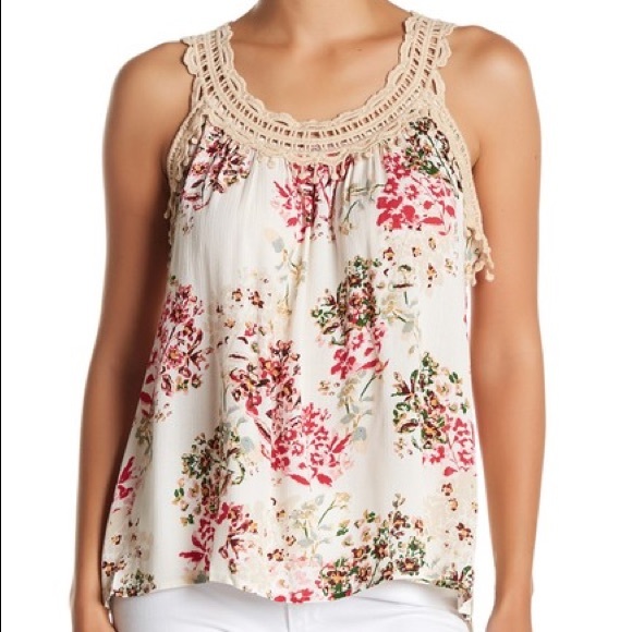 Lovestich Women’s Crochet Accent Sleeveless Top